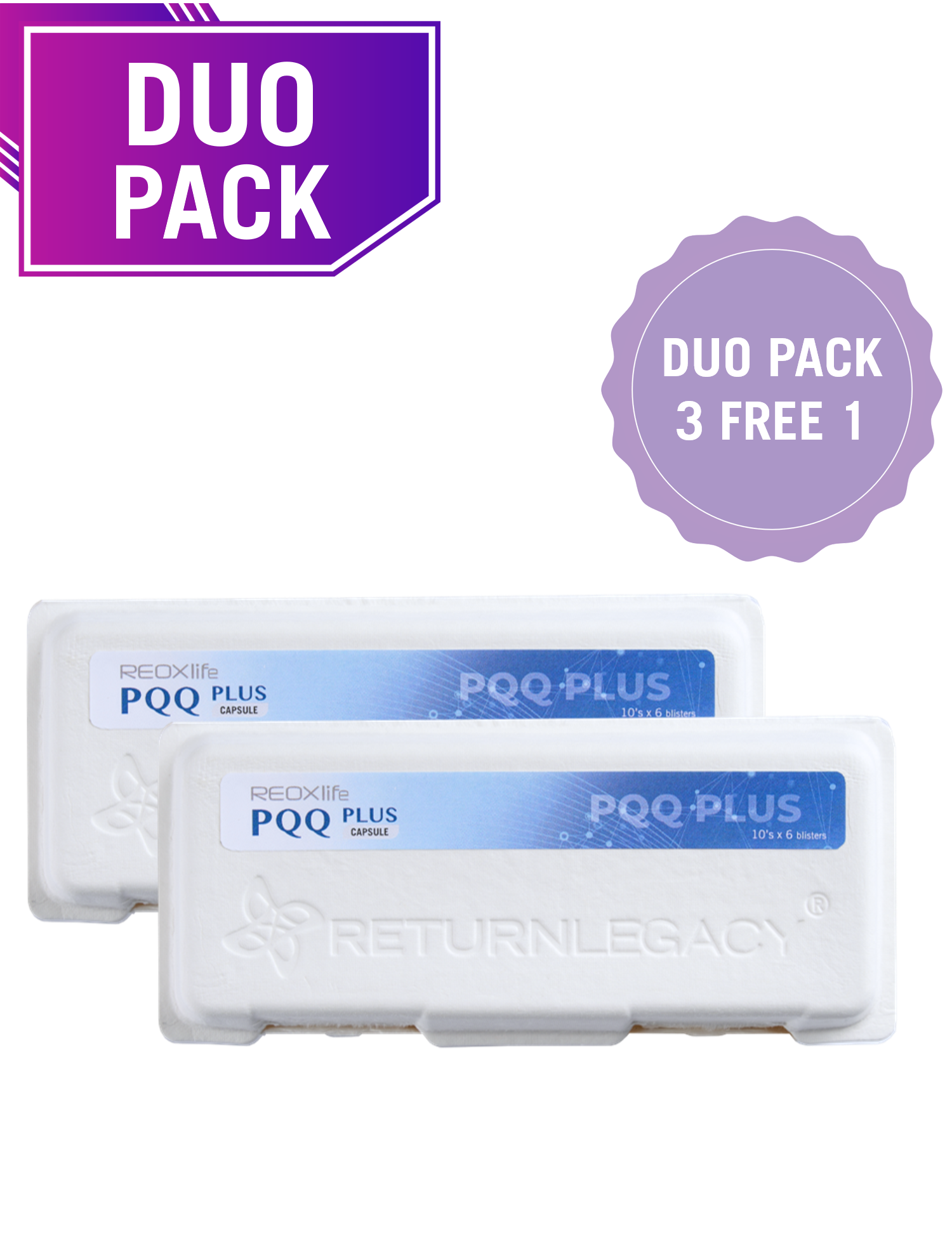 REOXlife PQQ PLUS (3 DUO PACK FREE 1 DUO PACK) 